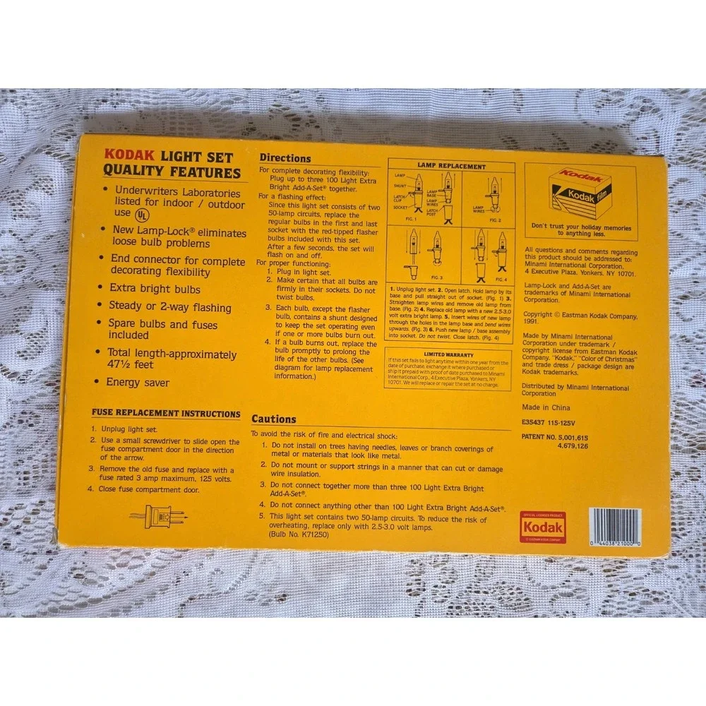Kodak Color of Christmas Multicolor 100 Light Extra Bright Indoor/Outdoor Unused